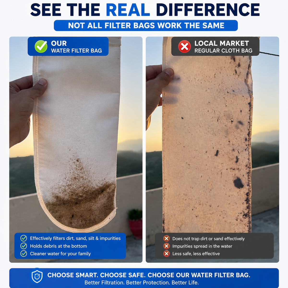 Water Tank Filter Bag – Removes Rust, Dirt & Sediment