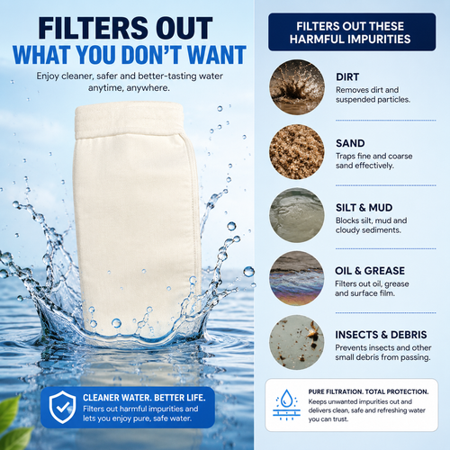 Water Tank Filter Bag – Removes Rust, Dirt & Sediment
