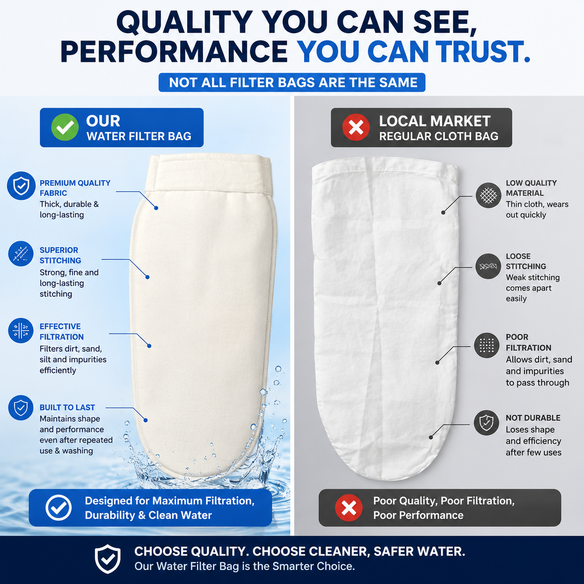 Water Tank Filter Bag – Removes Rust, Dirt & Sediment
