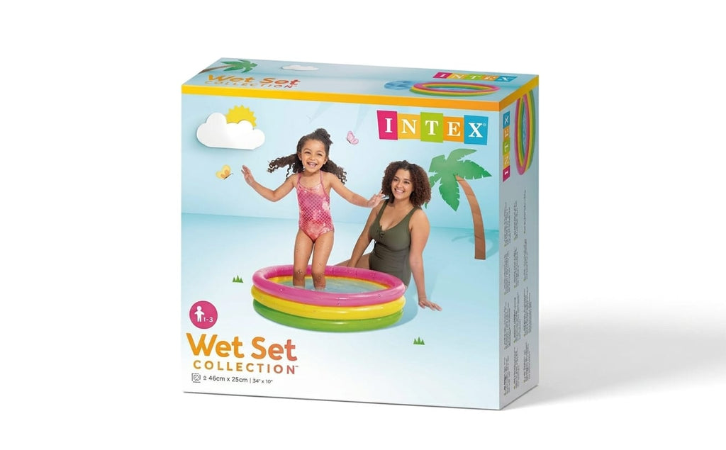 Intex Wet Set Collection 3-Ring Inflatable Kids Pool