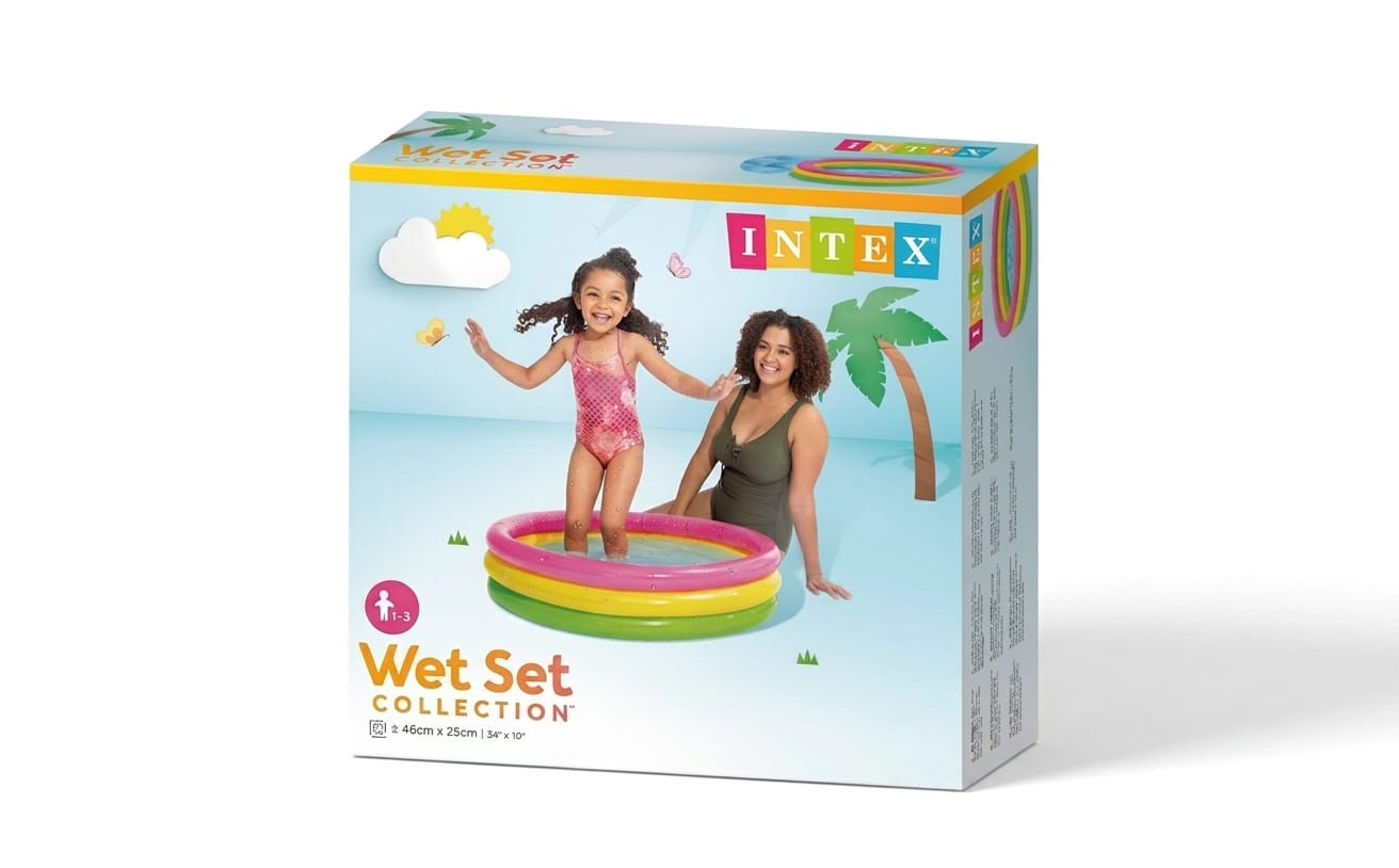 Intex Wet Set Collection 3-Ring Inflatable Kids Pool