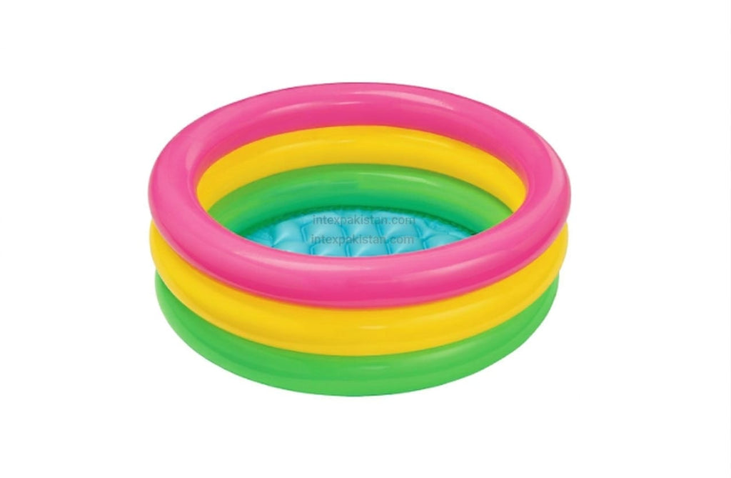 Intex Wet Set Collection 3-Ring Inflatable Kids Pool