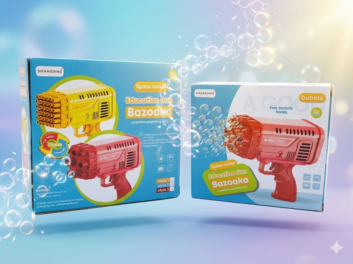 Space Rocket Bazooka Education Gun – 25-Hole Soft Bullet Toy Gun for Kids