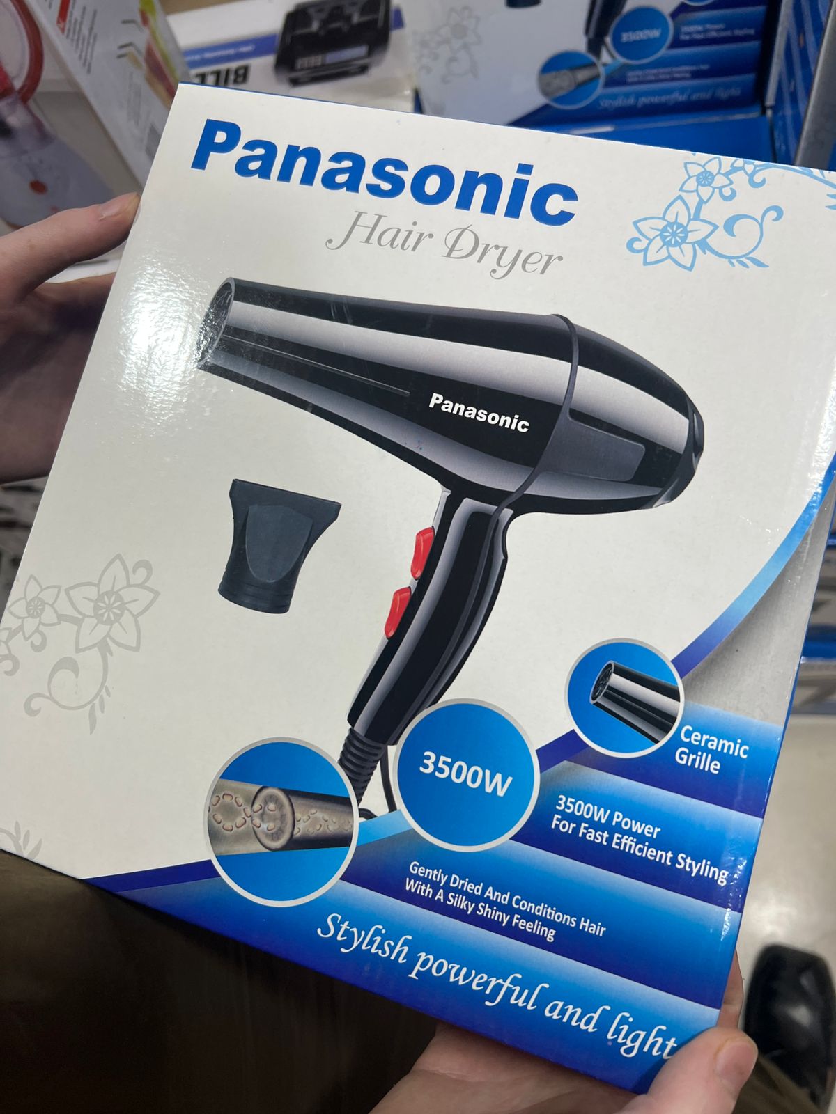 Panasonic Hair Dryer 3500W – Ceramic Grille | Fast Drying & Styling