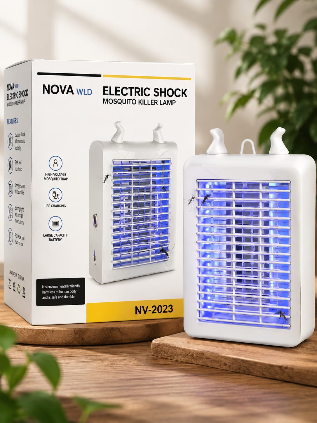 Nova WLD Electric Shock Mosquito Killer Lamp – USB Charging | NV-2023
